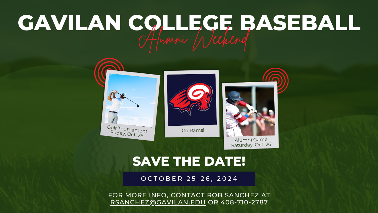 Save the date for Gavilan Baseball Alumni Weekend, Oct. 25-26