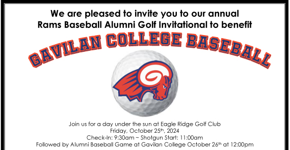 Online registration now open for Rams Baseball Alumni Golf Invitational